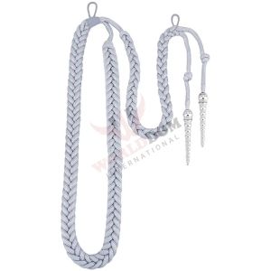 Army Offiver Gray Shoulder Wire Cord Aiguillette