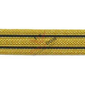 Braid Gold 2 Black Stripe 18mm Masonic Lace